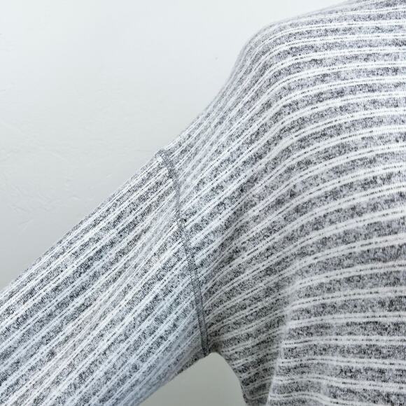 Lou & Grey LOFT Super Soft Heather Stripe Mock Neck Pullover - Picture 3 of 8